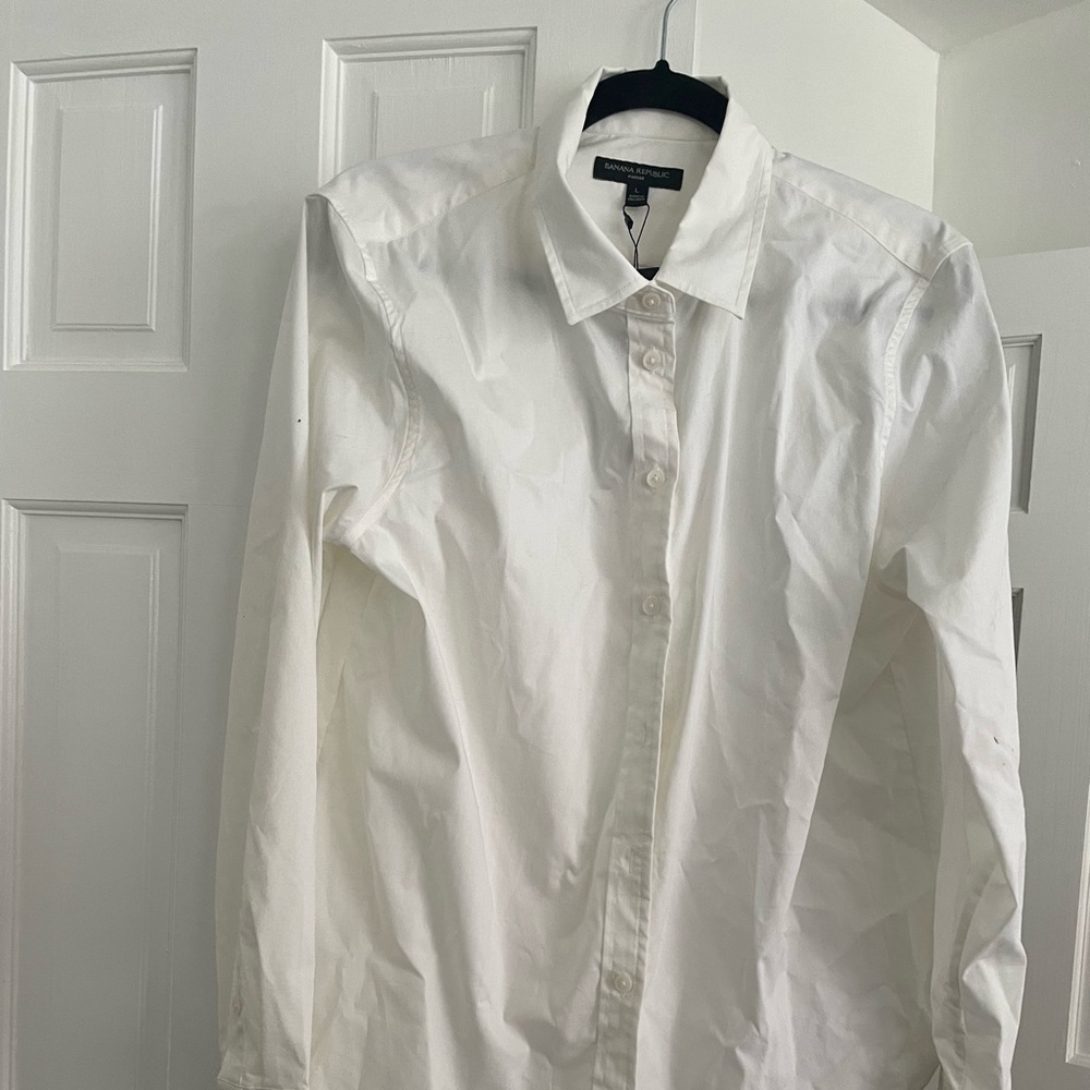 brand new banana republic button down tags on